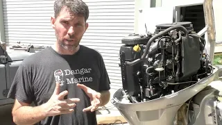 Changing the oil in a four stroke outboard