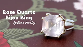 The Rose Quartz Bijou Ring, by Bena Jewelry