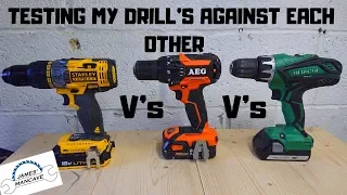 Testing My 18v Cordless Drills Against Each Other #hitachi #hikoki #stanleyfatmax #aeg #ridgid