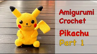 [Part 1/2] Pikachu Crochet Free Pattern Amigurumi Tutorial