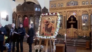 Песнопения пред чудотворната икона на Пресвета Богородица Всецарица