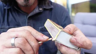 Lighting a match in slow motion