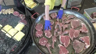 Huge Pan, Huge Grill, Huge Dose of Meat. Kiev Street Food, Ukraine