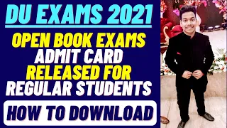 DU March 2021 Open Book Exams Admit Card Released | Regular Delhi University | How To Download