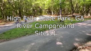High Falls State Park River campground site 51
