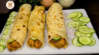 Chicken Tikka Rolls with Double Chutneys|quick and tasty|Chicken tikka wraps|Roll paratha recipe