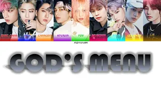 STRAY KIDS and YOU - God's Menu (스트레이 키즈 -  神메뉴) (9th Member) (Color Coded Lyrics Eng/Rom/Han/가사)