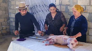 MEAT IN WINE. RAM in the OVEN. WE BAKE LAMB IN THE VILLAGE OVEN. ENG SUB
