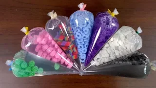 Making Slime With Piping Bags - Relaxing and Crunchy Slime - Satisfying Slime Video