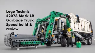 Lego Technic 42078 Mack LR Garbage Truck (B model) speed build & review with Trashcam footage