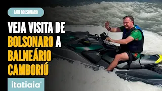 BOLSONARO ANDA DE JET SKI E CUMPRIMENTA APOIADORES EM BALNEÁRIO CAMBORIÚ (SC)