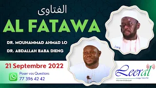 AL-FATAWA (Questions / Reponses) du 21/09/2023 par Dr. Mouhammad Ahmad Lo & Dr. Abdallah Baba Dieng