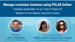 Webinar: How to manage Cruisetours business with POLAR Online