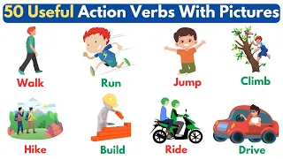 Action Verbs Vocabulary | 50 Action Words | Action Verbs Vocabulary in English With Pictures