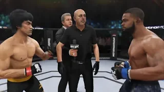 Bruce Lee vs. Tyron Woodley (EA Sports UFC 3) - CPU vs. CPU - Crazy UFC 👊🤪