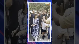 Actor Shah Rukh Khan, Along With His Family, Arrives At A Polling Station To Cast His Vote