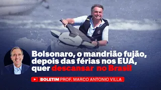 Bolsonaro, o mandrião fujão, depois das férias nos EUA, quer descansar no Brasil