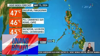 Halos 40 lugar sa bansa, posibleng makaranas ng danger level na heat index ngayong araw... | UB