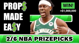 2/6/23 NBA PRIZEPICKS PLAYER PROP PICKS / PROPS MADE EASY