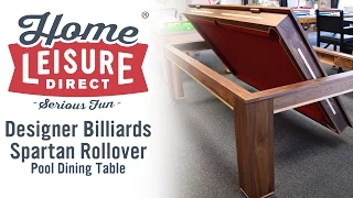 Designer Billiards Spartan Rollover Pool Dining Table