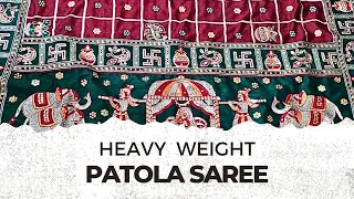 Patola Saree | Designer Bridal Patola Sarees Online | Red Traditional Patola Woven Saree in Silk |