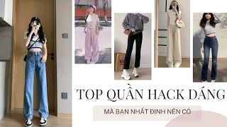 [Shopee haul] Tổng hợp quần jeans, ống suông, ống đứng cực hack dáng