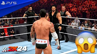 WWE 2K24 - CM Punk vs. The Shield - 3 on 1 Handicap Match | PS5™ [4K60]