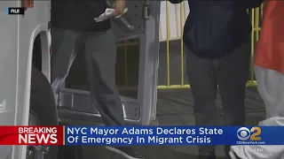 Adams declares emergency over migrant crisis