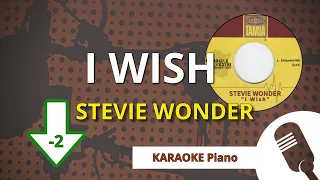 I Wish (Stevie Wonder) - KARAOKE Piano LOWER KEY