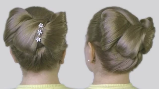 Как Сделать Бант из Волос Видео Схема Прически Hair Bow Tutorial Hairstyle Half-Updo for Long Hair