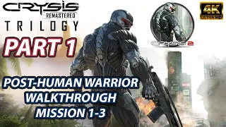 Crysis 2 Remastered Walkthrough | Post Human Warrior | All Collectibles | Part 1