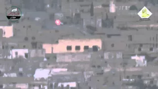 Incredible SAA car dodged a ATGM 9M14 "Malyutka"  in Khan Touman, Aleppo.