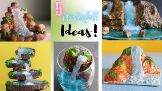 5 Easy waterfall ideas | Different types of waterfall | How to make a waterfall |
