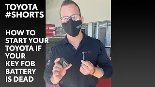 How to start your Toyota if your key fob battery is dead #shorts