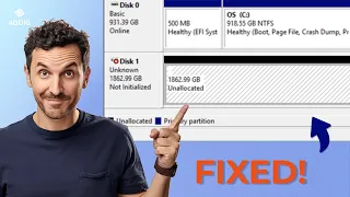 [DISK NOT INITIALIZED FIX] How to Fix “Disk 1 Unknown, Not Initialized” - 5 Ways | 2024