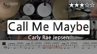 [Lv.12] Call Me Maybe - Carly Rae Jepsen  (★★★☆☆) Pop Drum Cover Score book,Lessons Tutorial