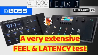 BOSS GT 1000 vs LINE 6 HELIX vs a Real PLEXI: FEEL and LATENCY test!