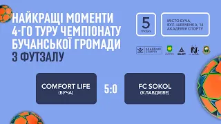 4 тур | Highlights | COMFORT LIFE  - SOKOL | Чемпіонат Бучанської громади з футзалу 2021-22