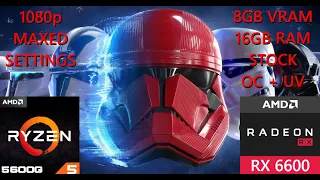 STAR WARS™ Battlefront 2 | AMD Ryzen 5 5600G + RX6600 PC Benchmark Max Settings 1080p STOCK vs OC+UV