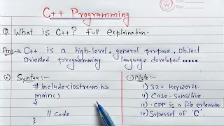 Introduction to C++ (Hindi) | What is C++? full Explanation