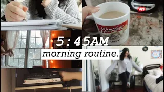 5:45AM winter college morning routine! | devotion, meditation, 8am class & more! | slow & realistic