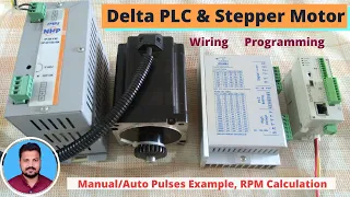 Delta PLC With Stepper Motor | Wiring | Programming | Pulse Calculation | English