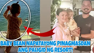 Baby ni Angelica Panganiban Napatayo at Pinagmasdan ang Magandang View ng Resort sa Subic!#babybean