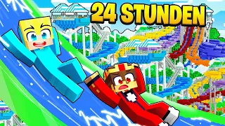 24 STUNDEN ÜBERNACHTEN im RIESEN WASSERPARK Challenge in Minecraft!