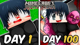 I Survived 100 Days as TOJI in Jujutsu Kaisen Minecraft!