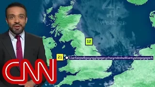 Weatherman nails town's super long name