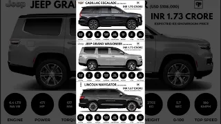 Cadillac Escalade v Jeep Grand Wagoneer v Lincoln Navigator | American Full Size Luxury SUV #shorts