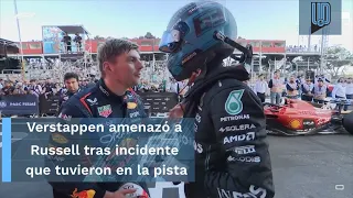 Lanza Max Verstappen advertencia a George Russell en el GP de Azerbaiyán