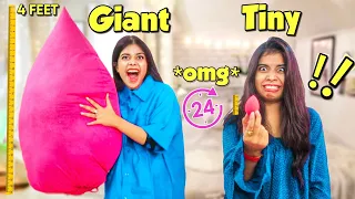 We used only GIANT & TINY products for 24 hours!! *extreme challenge* 😂