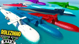 ROLEZINHO com VÁRIOS SUBMARINOS no GTA 5 Online